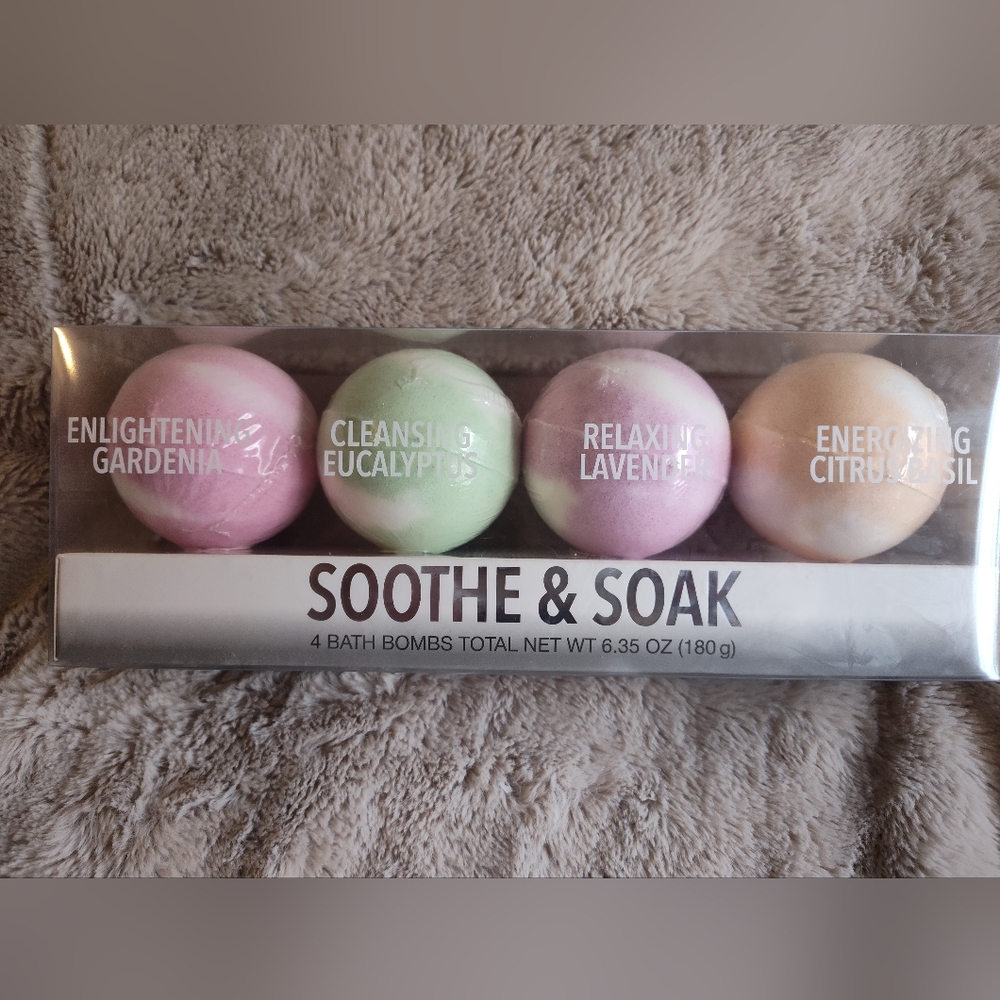 Bath Bomb Set - Pink, Green, Purple, Orange